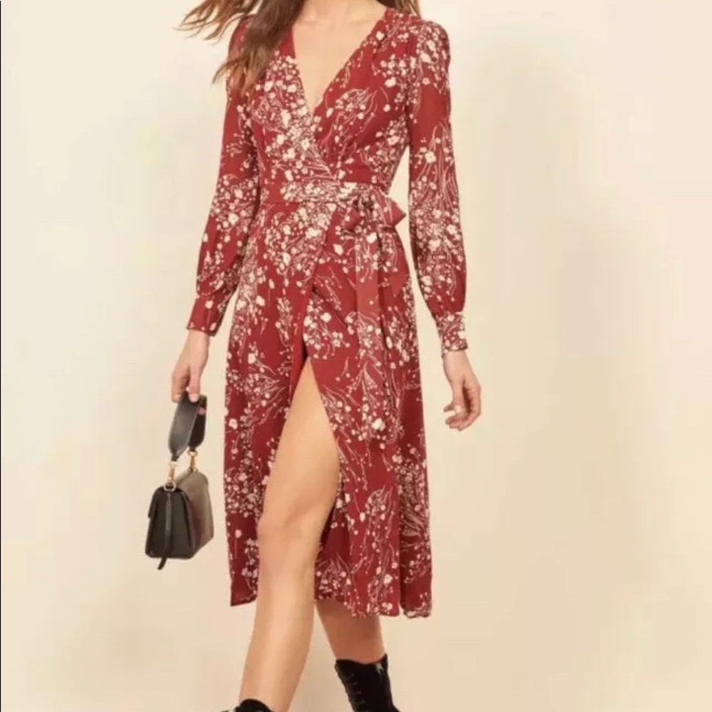 Reformation Susanna dress size XS in Bryce Red